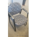 Patterned Fabric Stacking Guest Chair w/ Cushion Arms